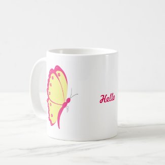 mug with butterfly