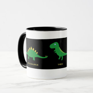 Mug with cartoon dinosaurs
