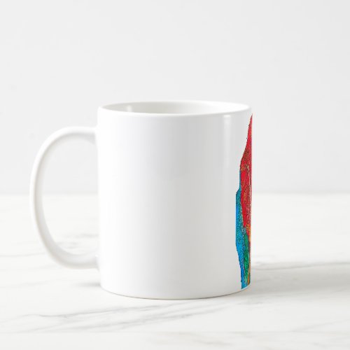 Mug with colorful bird