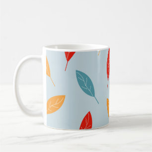 Mug with colorful leaves
