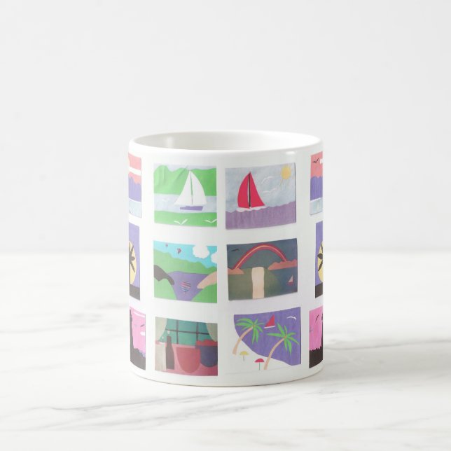 Mug with Colorful Outdoor Scenes (Center)