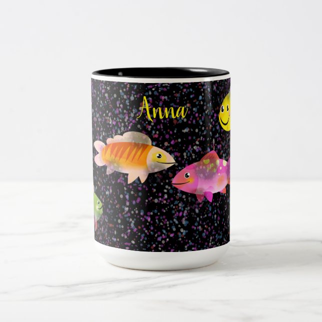 Mug with Comical & Colorful Fun Fish (Center)