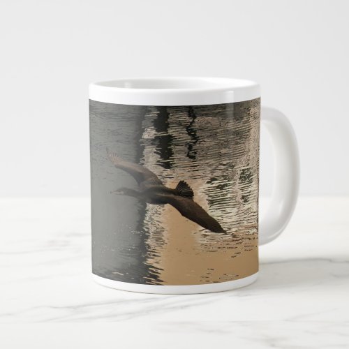 Mug with Cormorant Flying over the Motława Canal