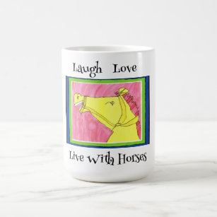 Mug with cute horse artwork and verse.