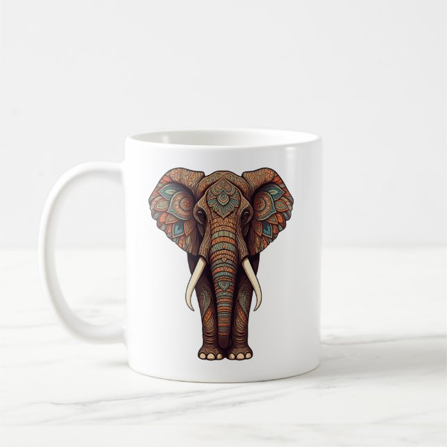 Mug with elephant design (Left)