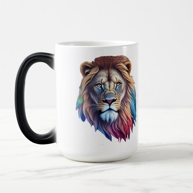 Mug with face image of a Lion "Bold and Brave"  (Left)