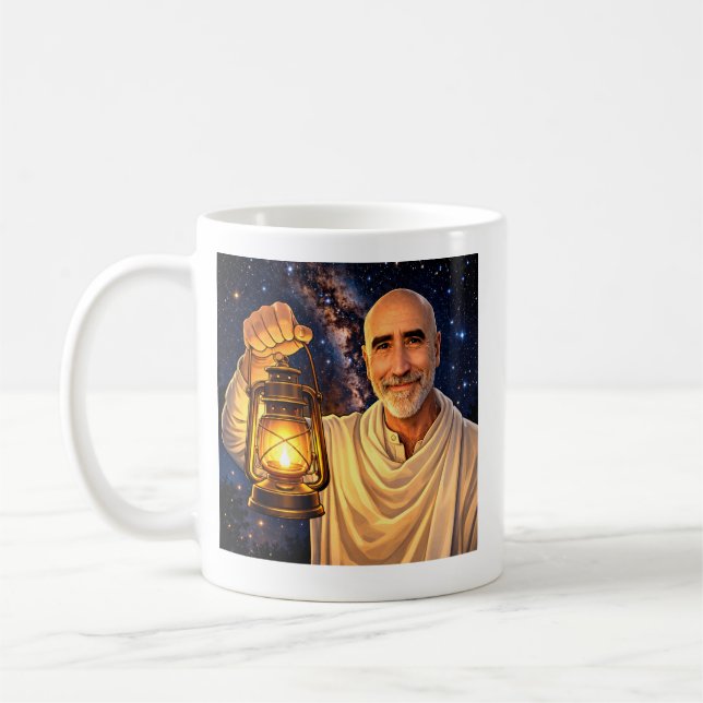 Mug with Finnbarr holding lantern (Left)