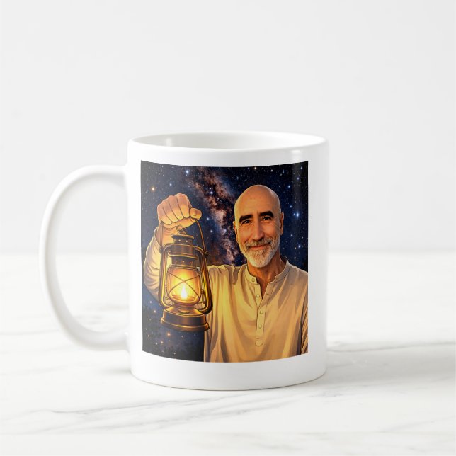 Mug with Finnbarr holding lantern (Left)