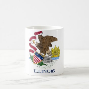 Mug With Flag Of Illinois State - Usa by AllFlags at Zazzle