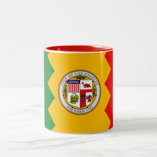 Mug with Flag of  Los Angeles California
