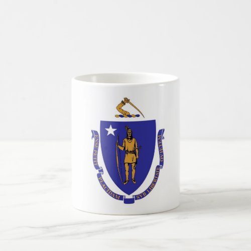 Mug with Flag of Massachusetts State _ USA