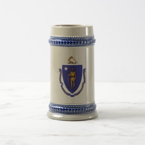 Mug with Flag of Massachusetts State _USA