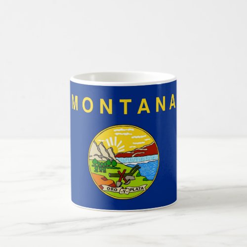 Mug with Flag of Montana State _ USA