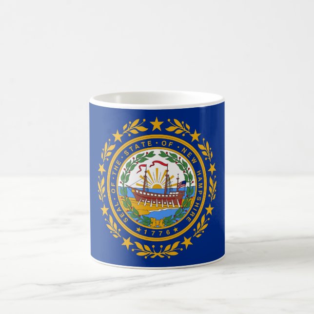 Mug with Flag of  New Hampshire State - USA (Center)