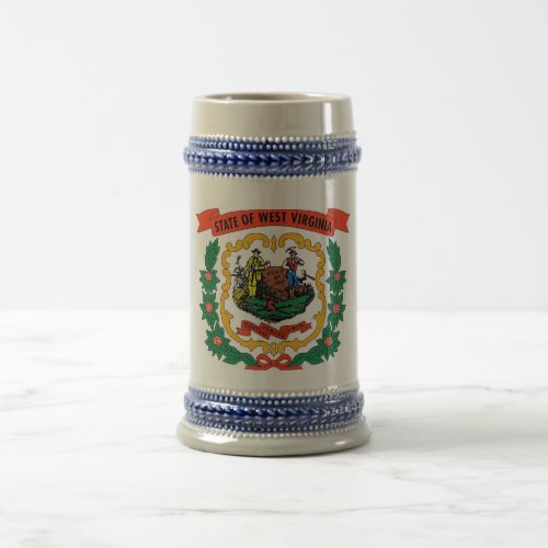 Mug with Flag of West Virginia State _USA