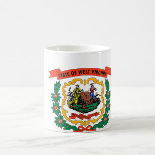 Mug with Flag of West Virginia State - USA