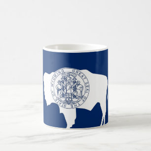 Mug with Flag of Wyoming State - USA
