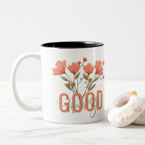 mug with flower and good morning