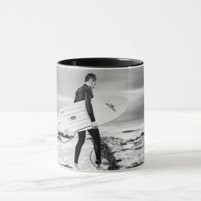 Mug with image of surfer (Center)