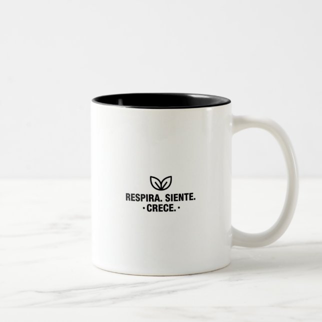Mug with Inspirational Phrase "Breathe, Feel, Beli (Right)
