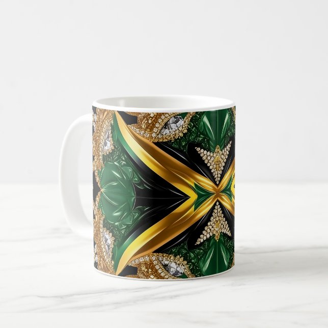 Mug with Jamaican Colors Design (Front Left)