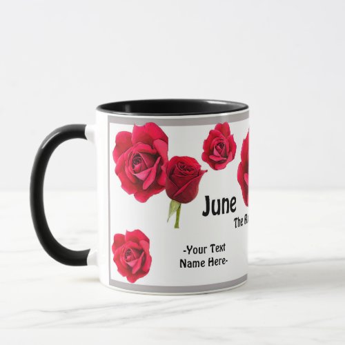 Mug with June Birth Month Flower the Rose