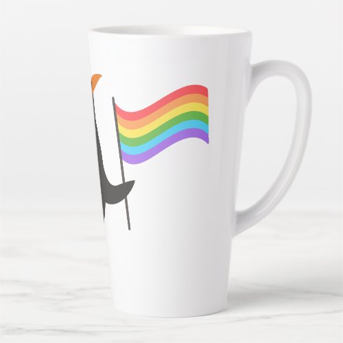 Mug with lgbt pride rainbow flag funny bird