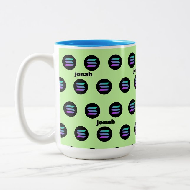 mug with name solana crypto trader coffee Mug (Left)