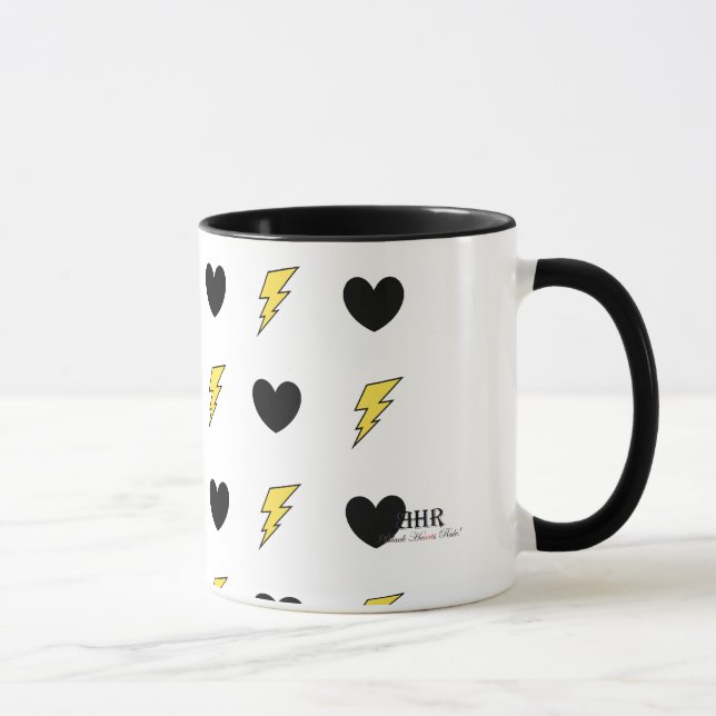 Mug with original art "Hearts and Bolts" (Right)