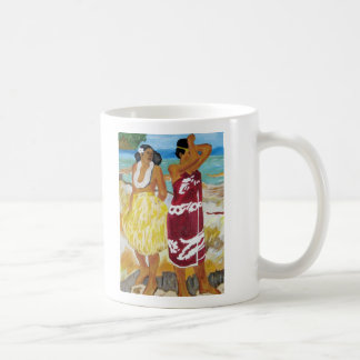 Mug with painting of Tahitian women