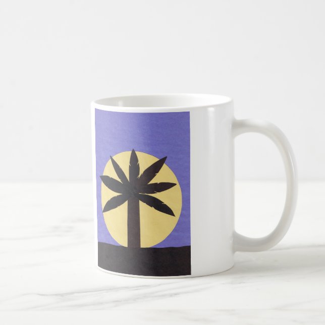Mug with Palm Tree and Full Moon (Right)