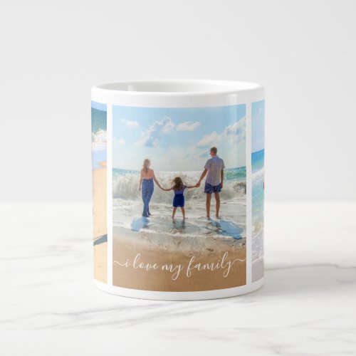 Mug with Photo Collage and Text _ I Love My Family