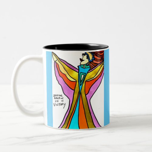 Mug with pop art and positive vibe