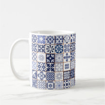 Mug with Portugese Tiles Pattern - Azulejos