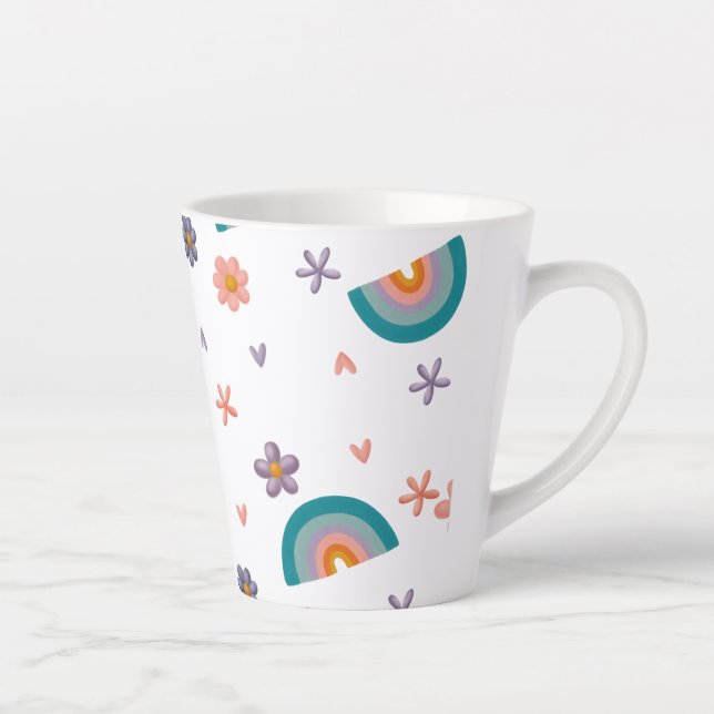 Mug with Rainbow and Stars - Cute Aesthetic Design (Right)