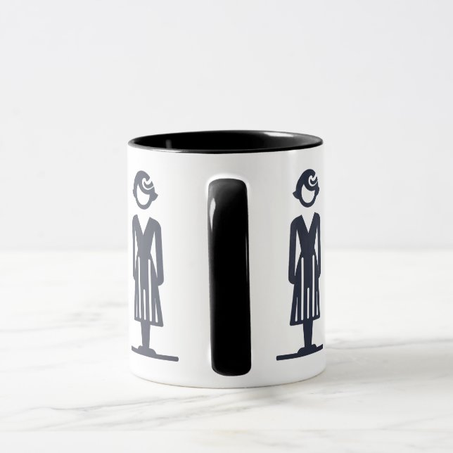 Mug with stylized lady (Handle)