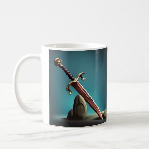 Mug With Sword Design 
