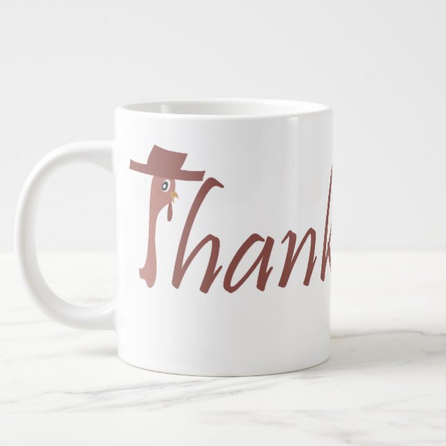 Mug with Thanksgiving turkey (Left)