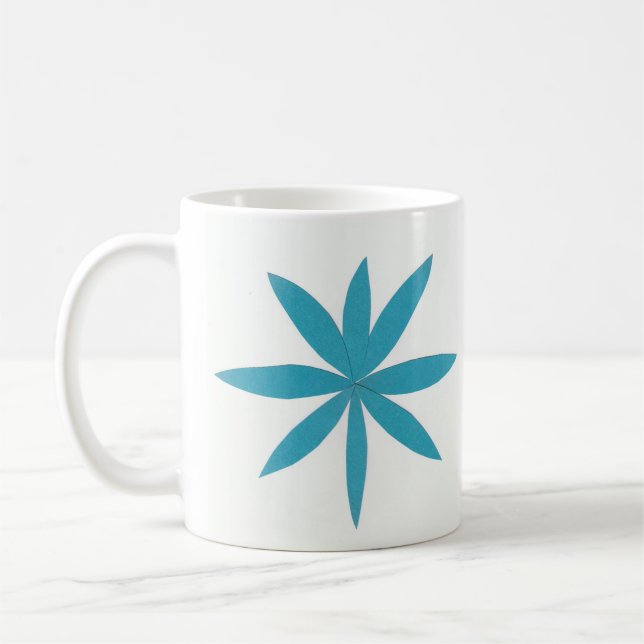 Mug with Turquoise Star (Left)