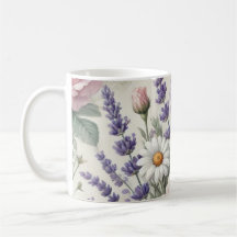 Mug with Watercolor Floral Pattern 2/6