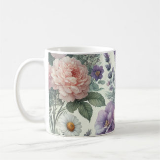 Mug with Watercolor Floral Pattern 4/6