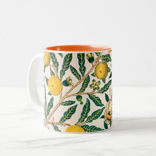 MUG WITH WILLIAM MORRIS YELLOW  POMEGRANATES