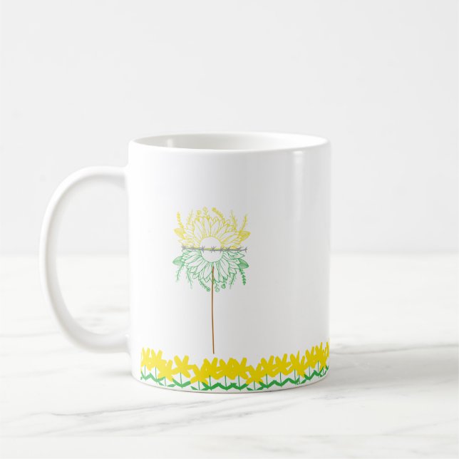 Mug with yellow Flowers (Left)