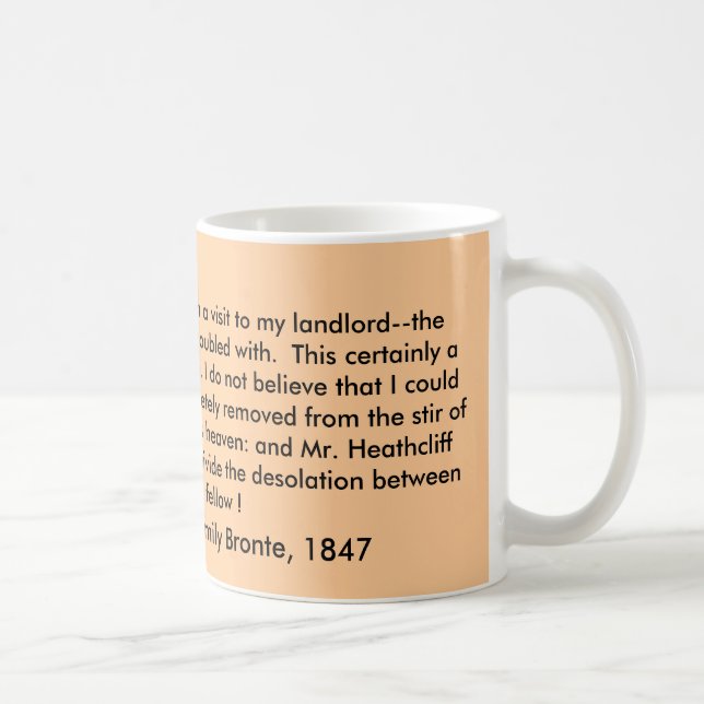 Mug, Wuthering Heights by Emily Bronte, 1847 Coffee Mug (Right)