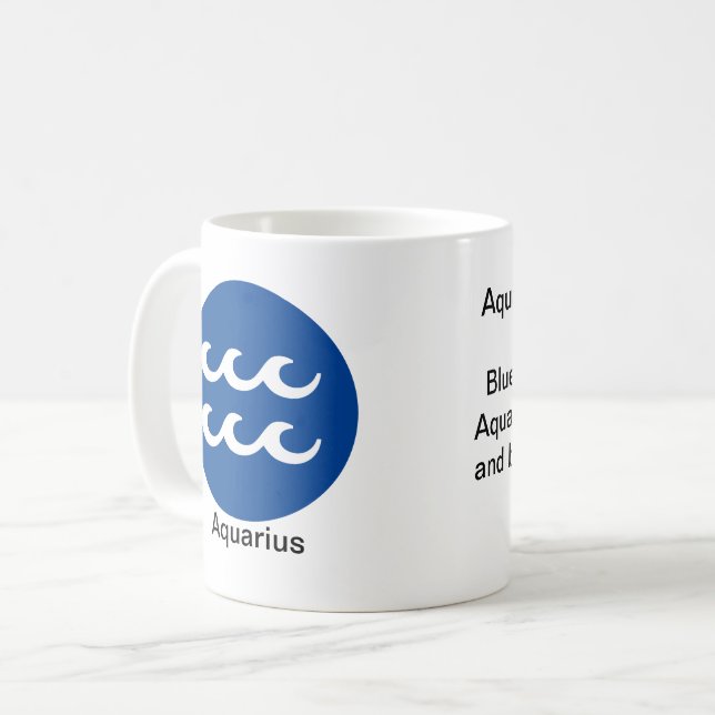 Mug - Zodiac Color for Aquarius (Front Left)