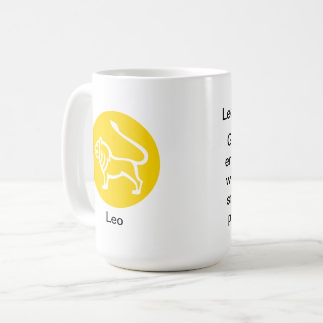 Mug - Zodiac Color for Leo (Front Left)