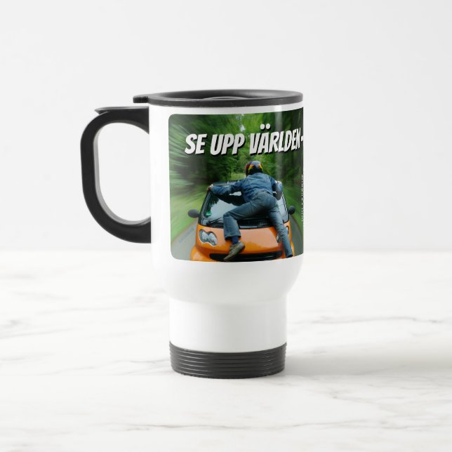 Mugabe — Watch the world Travel Mug (Left)