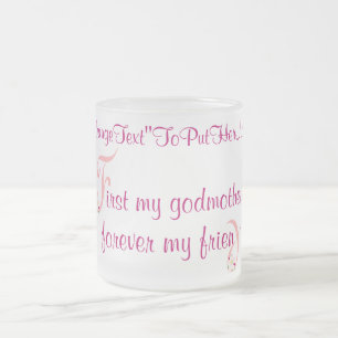 mugElegance_First My Godmother Frosted Glass Coffee Mug