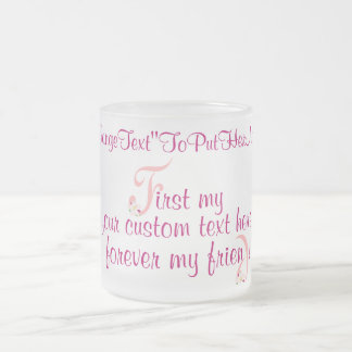 mugElegance_First My Your Custom Text Frosted Glass Coffee Mug