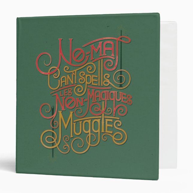 MUGGLE™ Localized Translations Graphic 3 Ring Binder (Front/Inside)